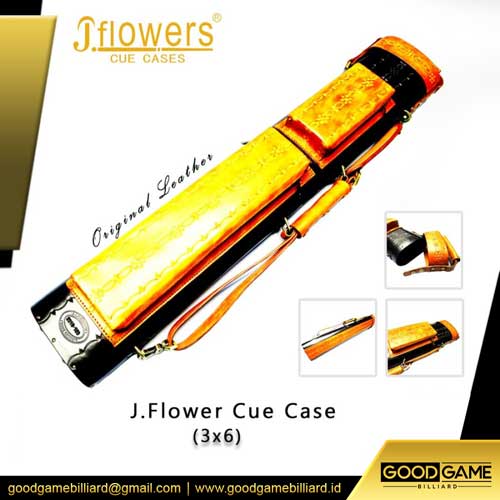 Jflower Cue Case Gold 3×6