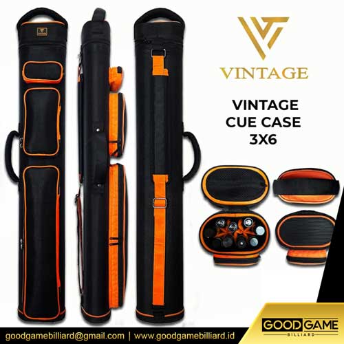 Vintage Cue Case Nylon Orange